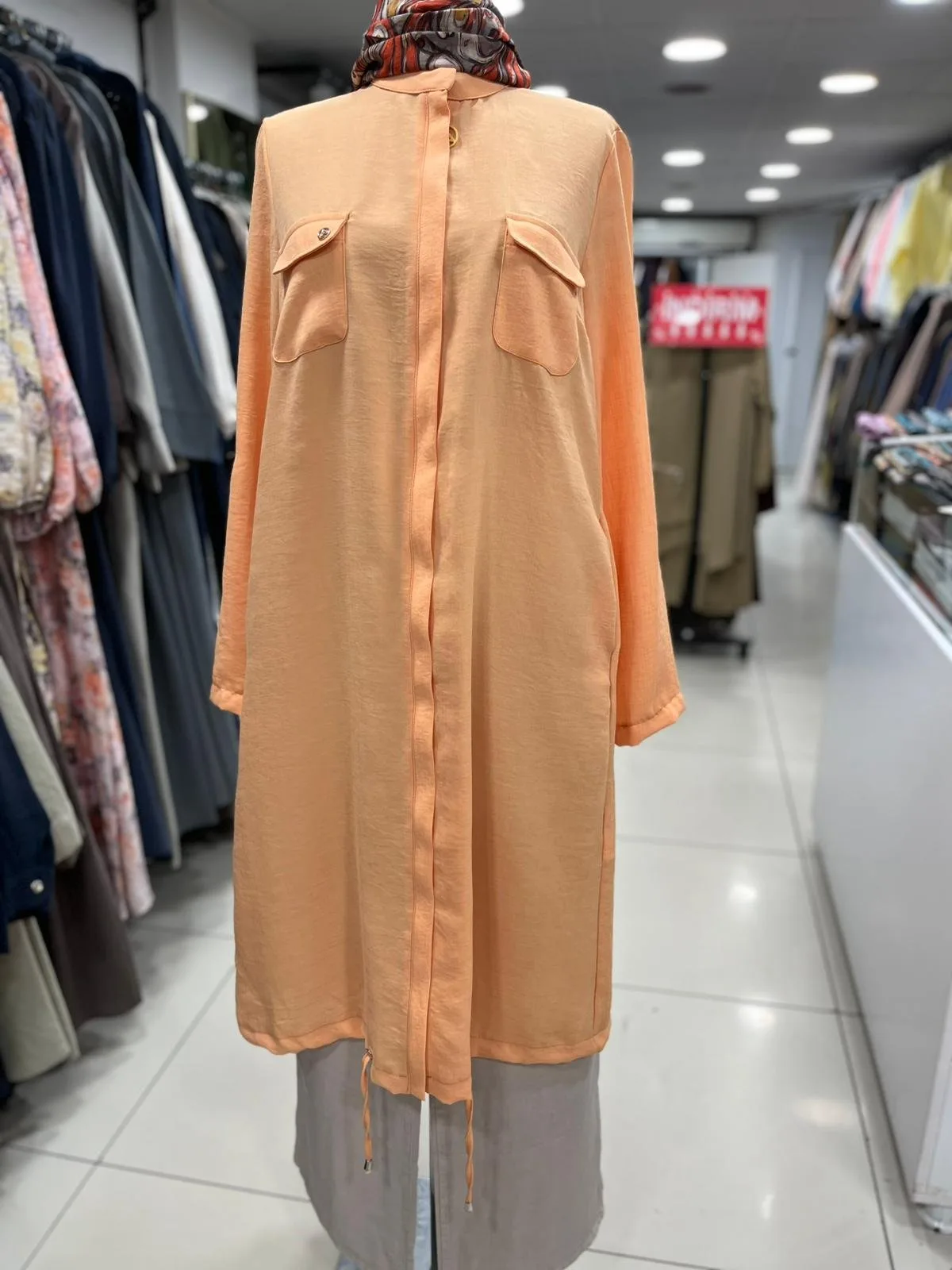 Armine Trend Kap Boy Fermuarlı Tunik